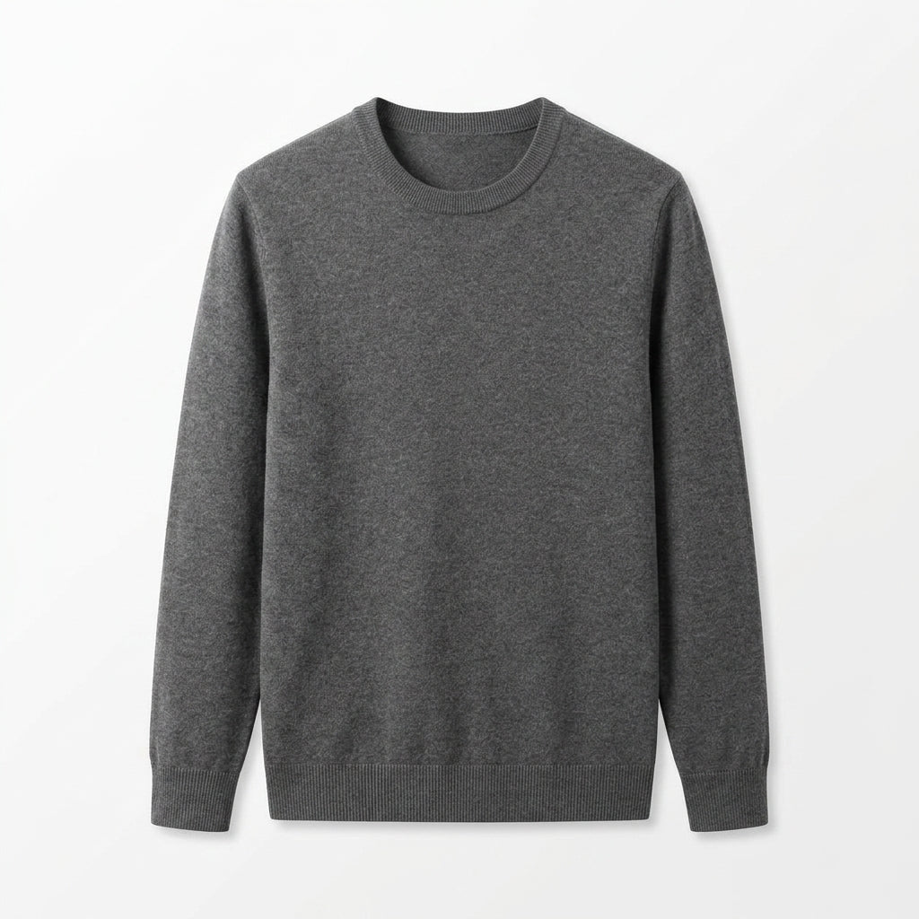 Agtxilue™ Ellison Fine-Gauge Crewneck Sweater – Men's Lightweight Business Casual Knit Pullover