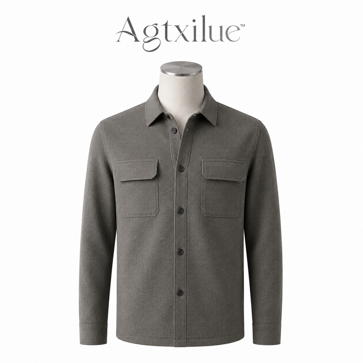 Agtxilue™ Rowan Structured Overshirt – Men's Lightweight Business Casual Shacket Jacket