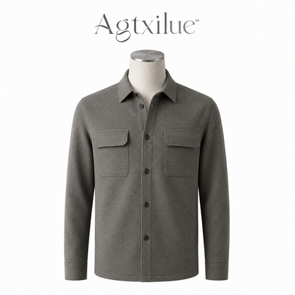 Agtxilue™ Rowan Structured Overshirt – Men's Lightweight Business Casual Shacket Jacket