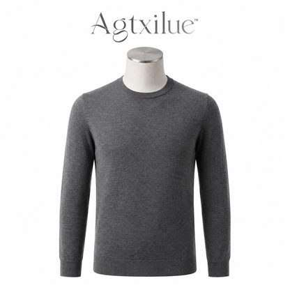 Agtxilue™ Calder Mock-Neck Knit Top – Men's Lightweight Business Casual Long Sleeve Sweater