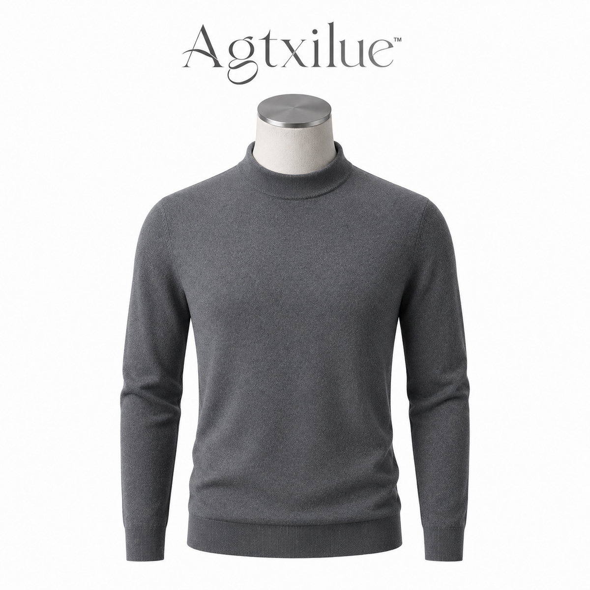 Agtxilue™ Ellison Fine-Gauge Crewneck Sweater – Men's Lightweight Business Casual Knit Pullover