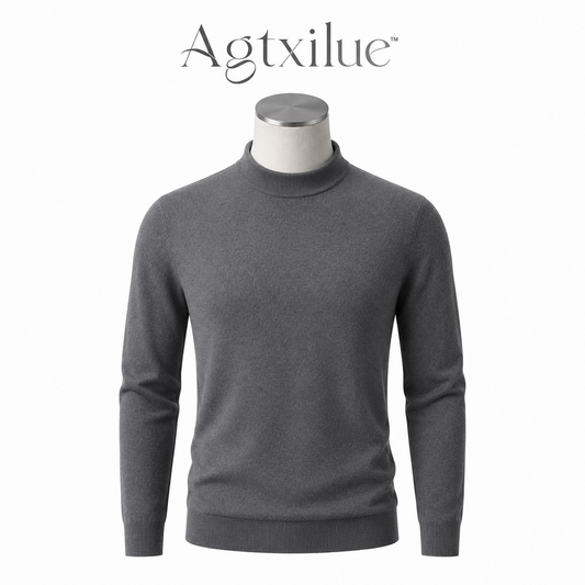 Agtxilue™ Ellison Fine-Gauge Crewneck Sweater – Men's Lightweight Business Casual Knit Pullover