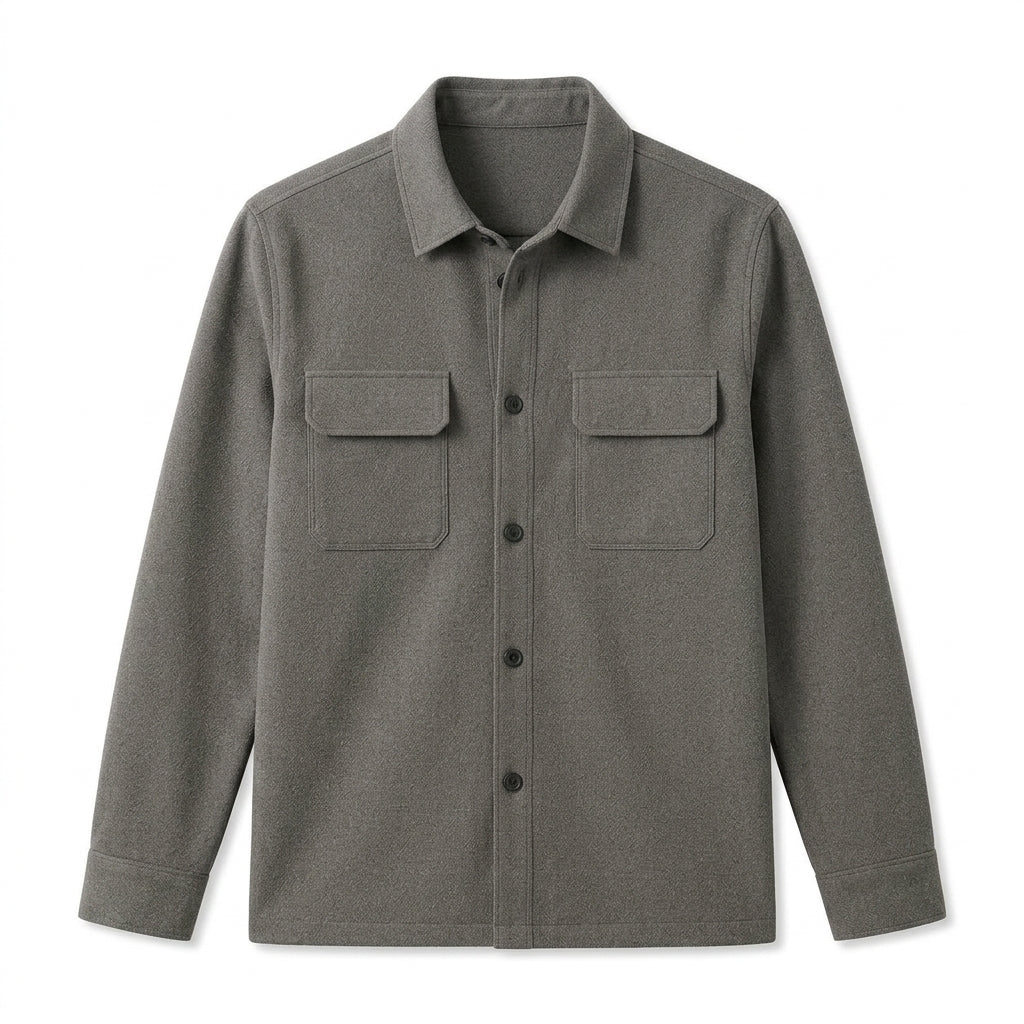 Agtxilue™ Rowan Structured Overshirt – Men's Lightweight Business Casual Shacket Jacket