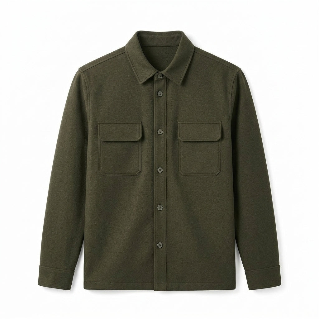 Agtxilue™ Rowan Structured Overshirt – Men's Lightweight Business Casual Shacket Jacket