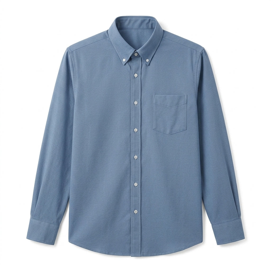 Agtxilue™ Alder Stretch Oxford Shirt – Men's Wrinkle-Resistant Business Casual Button-Down