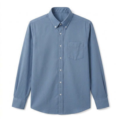 Agtxilue™ Alder Stretch Oxford Shirt – Men's Wrinkle-Resistant Business Casual Button-Down