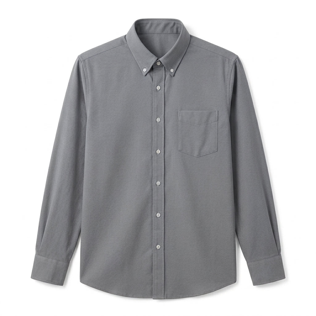 Agtxilue™ Alder Stretch Oxford Shirt – Men's Wrinkle-Resistant Business Casual Button-Down