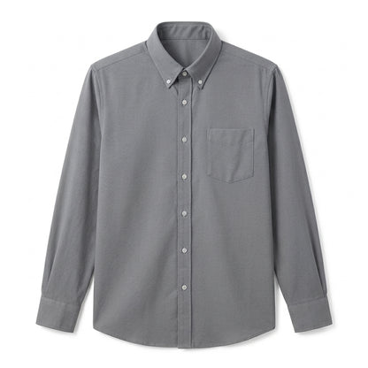 Agtxilue™ Alder Stretch Oxford Shirt – Men's Wrinkle-Resistant Business Casual Button-Down