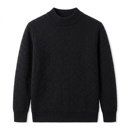 Agtxilue™ Calder Mock-Neck Knit Top – Men's Lightweight Business Casual Long Sleeve Sweater