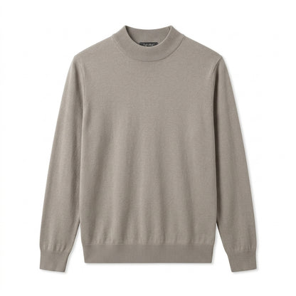 Agtxilue™ Calder Mock-Neck Knit Top – Men's Lightweight Business Casual Long Sleeve Sweater