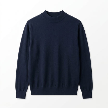 Agtxilue™ Calder Mock-Neck Knit Top – Men's Lightweight Business Casual Long Sleeve Sweater