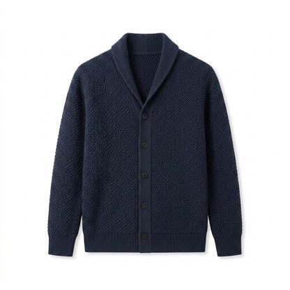 Agtxilue™ Beaumont Textured Cardigan – Men's Button-Up Business Casual Sweater Jacket