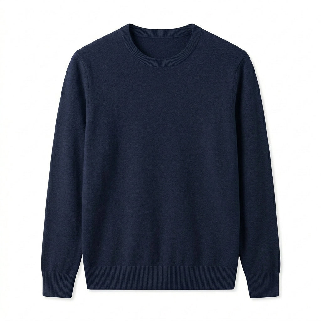Agtxilue™ Ellison Fine-Gauge Crewneck Sweater – Men's Lightweight Business Casual Knit Pullover